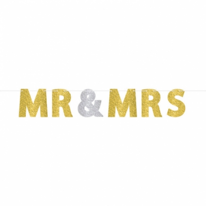 Girlianda "Mr.&Mrs.", blizgi 